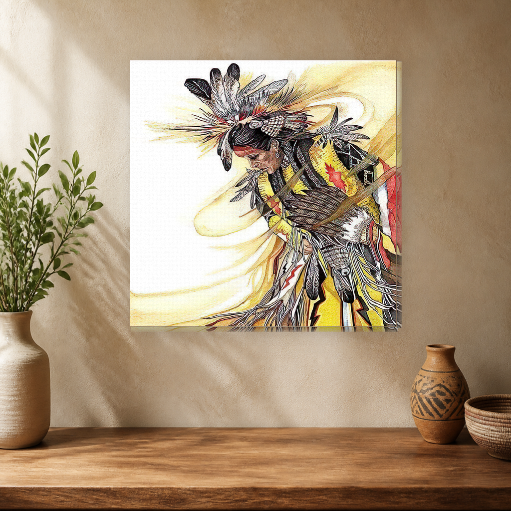 Native Warrior Dance Native American Canvas Wall GB-NAT00169