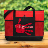 Native American Indigenous Tote Bag With Mesh Pockets