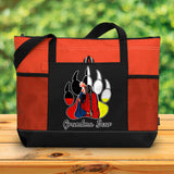 Native Grandma Bear Native American Tote Bag With Mesh Pockets
