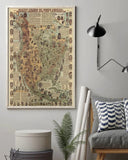 Native Tribes of North American central America and the Caribbean Maps Canvas 2