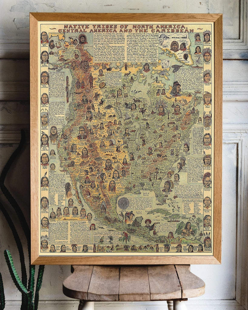 Native Tribes of North American central America and the Caribbean Maps ...