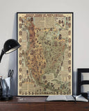 Native Tribes of North American central America and the Caribbean Maps Poster