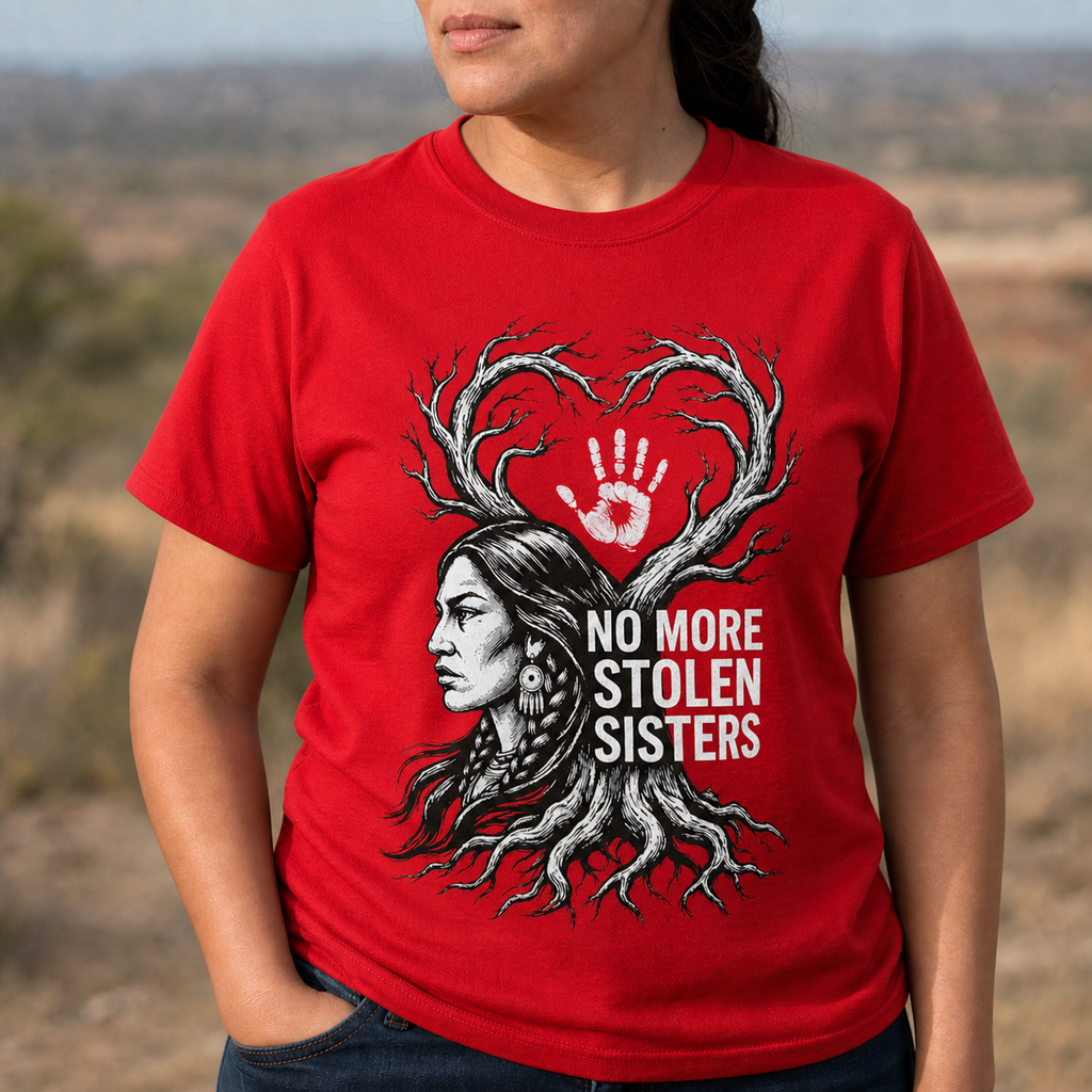 Tree Roots Heart Native American-Inspired 2D T-Shirt TSm018