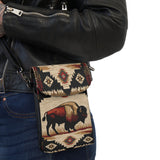 QLT-0015 Bison Pattern Native Small Cell Phone Wallet