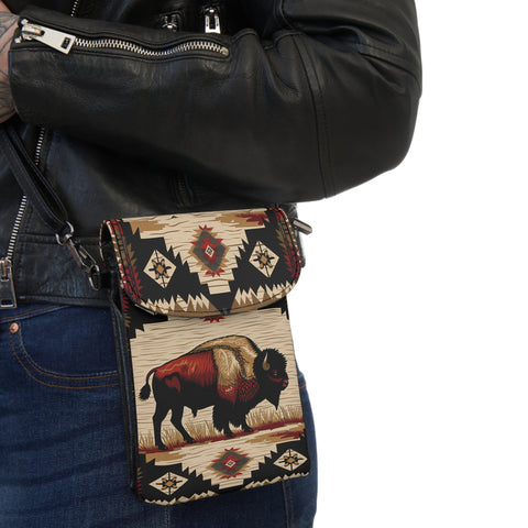 QLT-0015 Bison Pattern Native Small Cell Phone Wallet