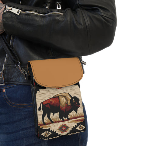 QLT-0015 Bison Pattern Native Small Cell Phone Wallet