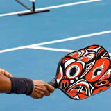 Orange Northwest Native American Pickleball Racket