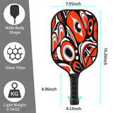 Orange Northwest Native American Pickleball Racket