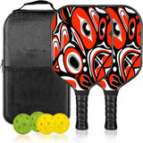 Orange Northwest Native American Pickleball Racket