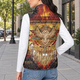 Owl Dreamcatcher Native American-Inspired Women's Quilted Jacket Vest GB-NAT00068B