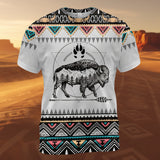 PBT-0043v2 Bison Native American 3D T-shirt