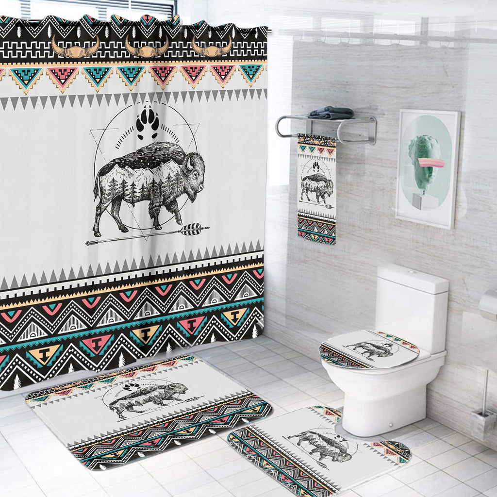 PBT-0043v2 Bison Native American Bathroom set