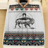 PBT-0043v2 Bison Native American Fleece Blanket