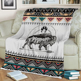 PBT-0043v2 Bison Native American Fleece Blanket