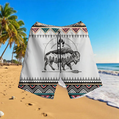 PBT-0043v2 Bison Native American Hawaiian Shorts