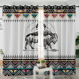 PBT-0043v2 Bison Native American Living Room Curtain
