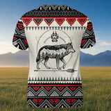 PBT-0043v3 Wolf Native American 3D T-shirt