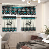 PBT-0043v4 Eagle Native American Curtain Valance and Kitchen Tiers Set