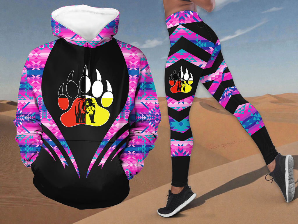 PBT-0051v2 Mama Bear Native American Hoodie Leggings Set