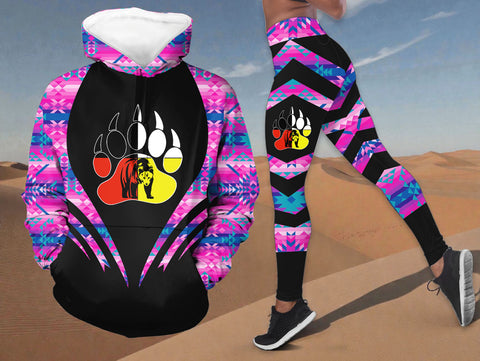 PBT-0051v2 Mama Bear Native American Hoodie Leggings Set
