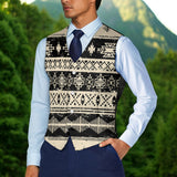 Pattern Native American Suit Vest Jacket Print One Side Front DS260420M01