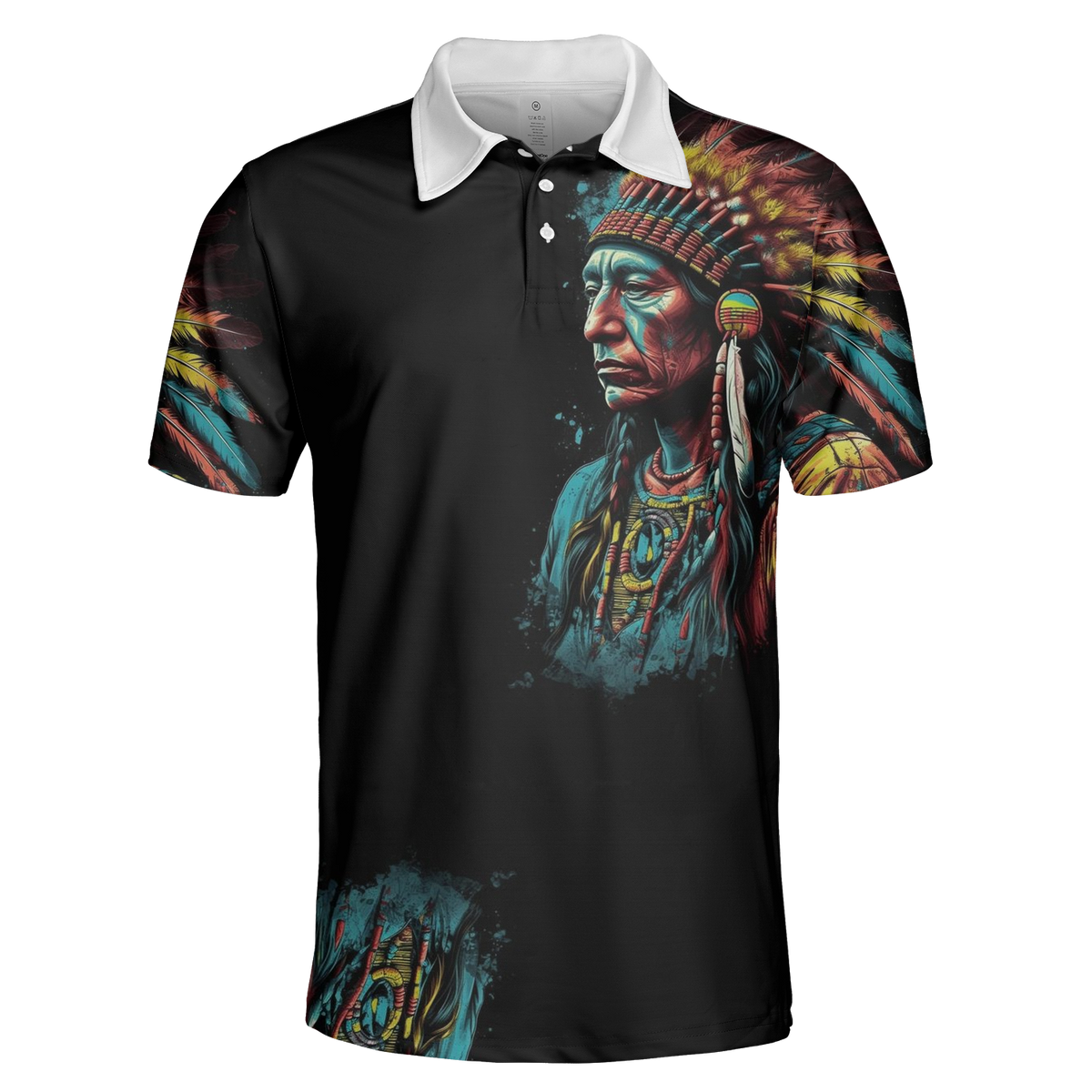 POLO0062 Native American  Polo T-Shirt 3D