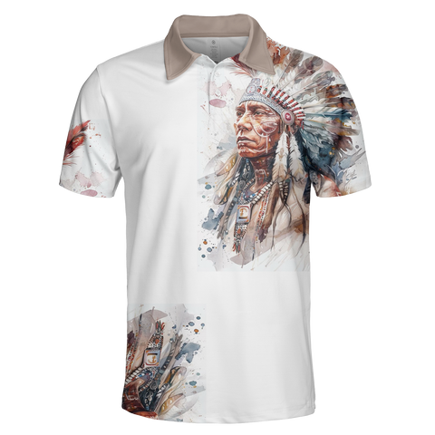 Powwow StorePOLO0063 Native American  Polo TShirt 3D