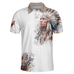 POLO0063 Native American  Polo T-Shirt 3D