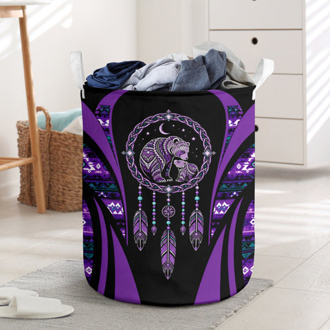 Purple Dreamcatcher Mama Bear Laundry Basket Native American-Inspired Home Decor – DS260731M13