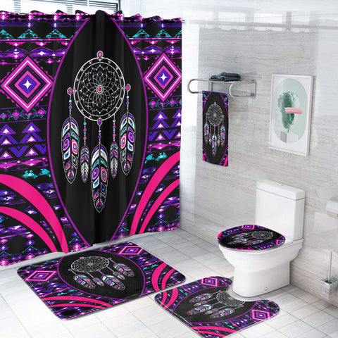 Purple Dreamcatcher Native American Bathroom set DS260731M08