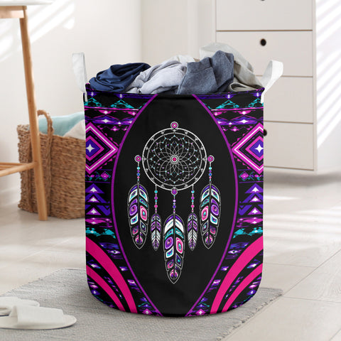 Purple Dreamcatcher Laundry Basket Native American-Inspired Home Decor – DS260731M08