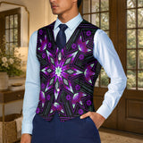 Purple Pattern Native American Suit Vest Jacket Print One Side Front DS260730M12v2