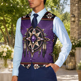 Purple Symbol Native American Suit Vest Jacket Print One Side Front DS260729M01