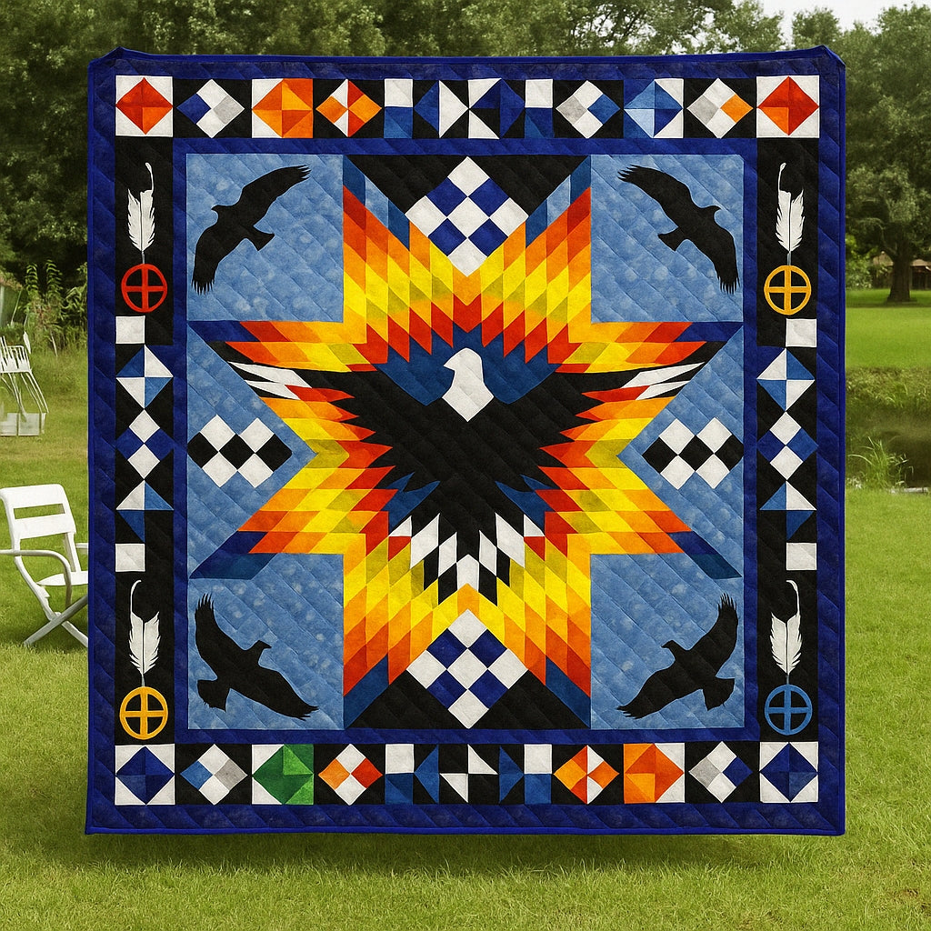 QL250418M02 Pattern Native American Premium Quilt