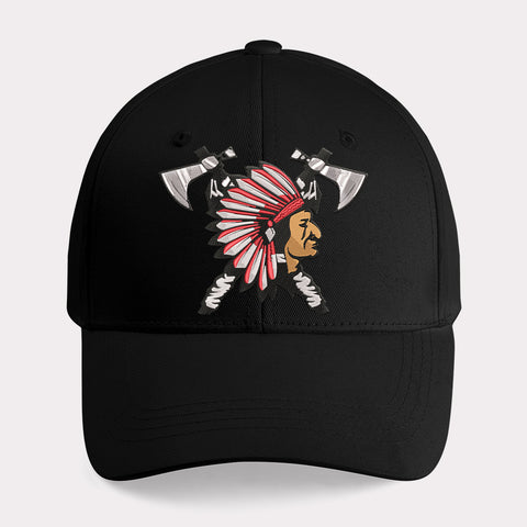 Red Chief Native American Embroidered Cap