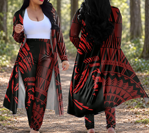 Red Chief Native American-Inspired Cardigan Coat Long Pant Set DS250731M01v3
