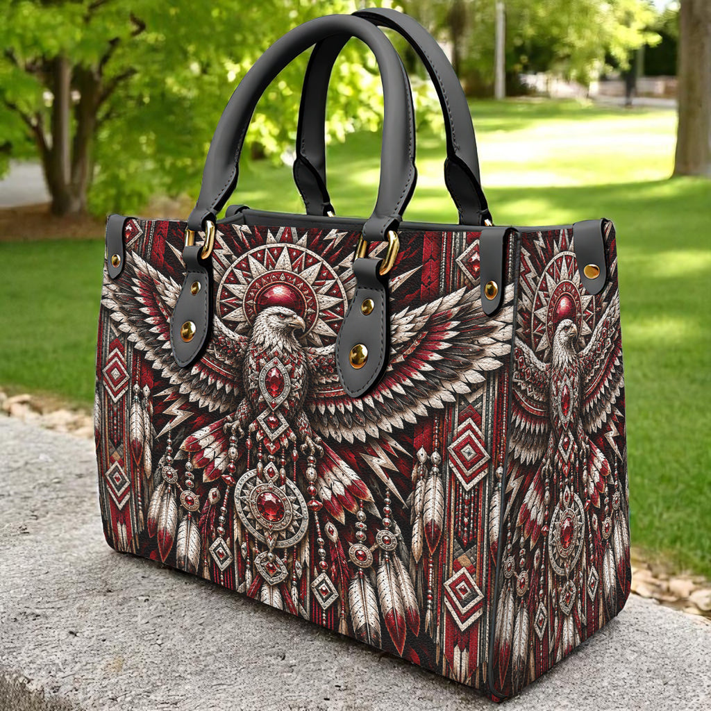 Red Eagle Chief Native American Leather Bag DS260724M11