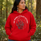 Red Flower Handprint Native American-Inspired 2D Hoodie HDm005