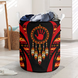 Red Hand Dreamcatcher Native American Laundry Basket DS260731M12