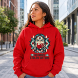 Red Handprint Geometric Native American-Inspired 2D Hoodie HDm006