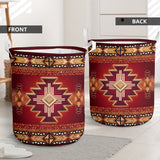 Red Pattern Native American Laundry Basket GB-NAT0001-04m2