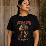 Red Sisters Portrait Forest Graphic Native American-Inspired 2D T-Shirt TSm035