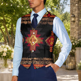 Red Symbol Native American Suit Vest Jacket Print One Side Front GB-HS00014v2