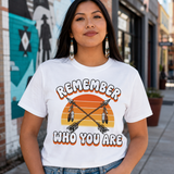 Remember Who You Are Crossed Arrows Sunset Native American-Inspired 2D T-Shirt TSm072