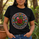Resilient Rooted Floral Medallion Native American-Inspired 2D T-Shirt TSm049