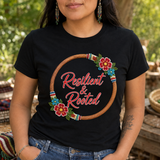 Resilient Rooted Hoop Floral Frame Native American-Inspired 2D T-Shirt TSm051