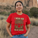 Rooted Red Dress Graphic Native American-Inspired 2D T-Shirt TSm039