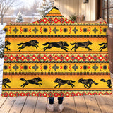 Running Wolf Native American-Inspired Hooded Blanket DS251211M30v2