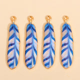 10pcs Colorful Bohemian Ethnic Feather Charms - Romantic DIY Jewelry Pendants
