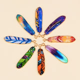 10pcs Colorful Bohemian Ethnic Feather Charms - Romantic DIY Jewelry Pendants